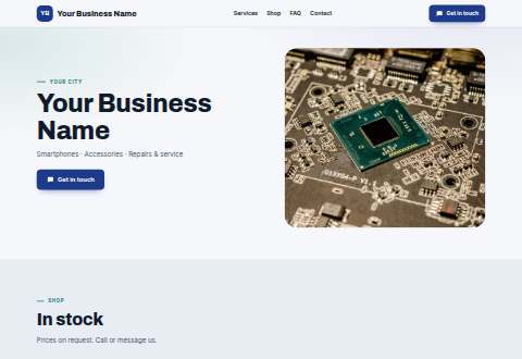 Electro Spec design, Electronics & mobile shop example