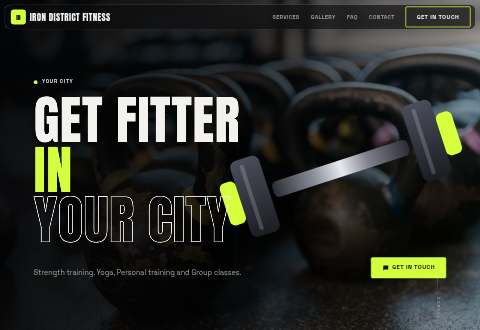 Iron Pulse design, Gym, yoga & fitness example