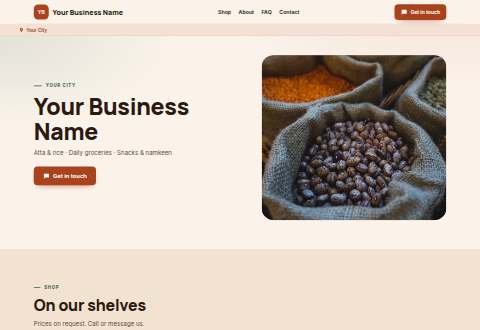 Kirana Store design, Kirana & grocery store example