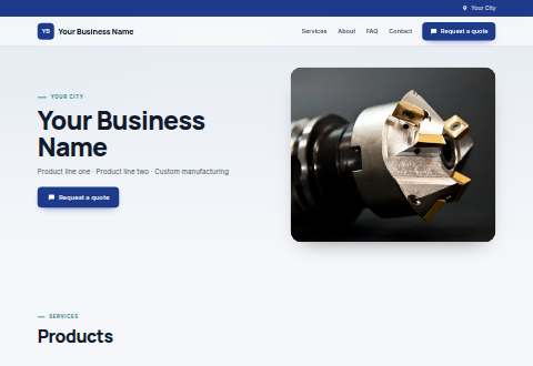 Clean Corporate design, Manufacturer & factory example