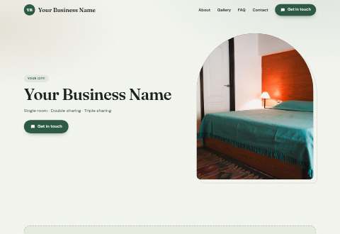 Warm Local design, PG, hostel & co-living example