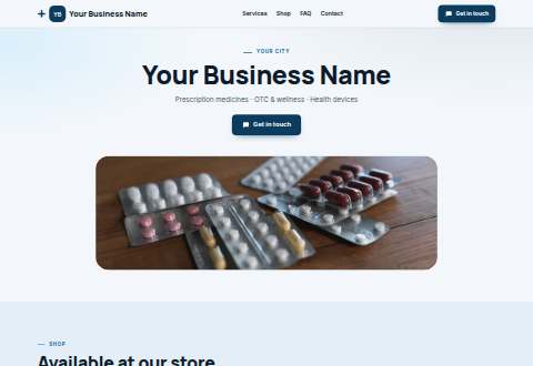 Pharma Care design, Pharmacy & medical store example