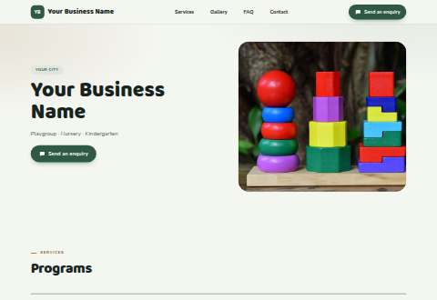 Campus Friendly design, Preschool & day care example