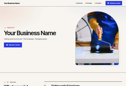 Swiss Minimal design, Printing, signage & packaging example
