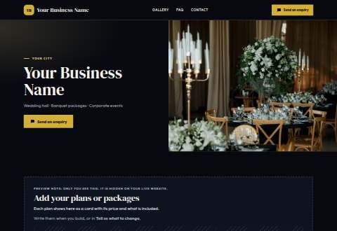 Banquet Venue design, Event venue & banquet hall example